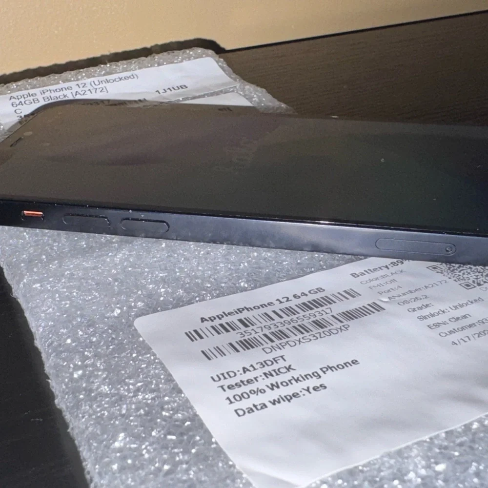 Apple iPhone 12 Black with Blue and Green Display unlocked